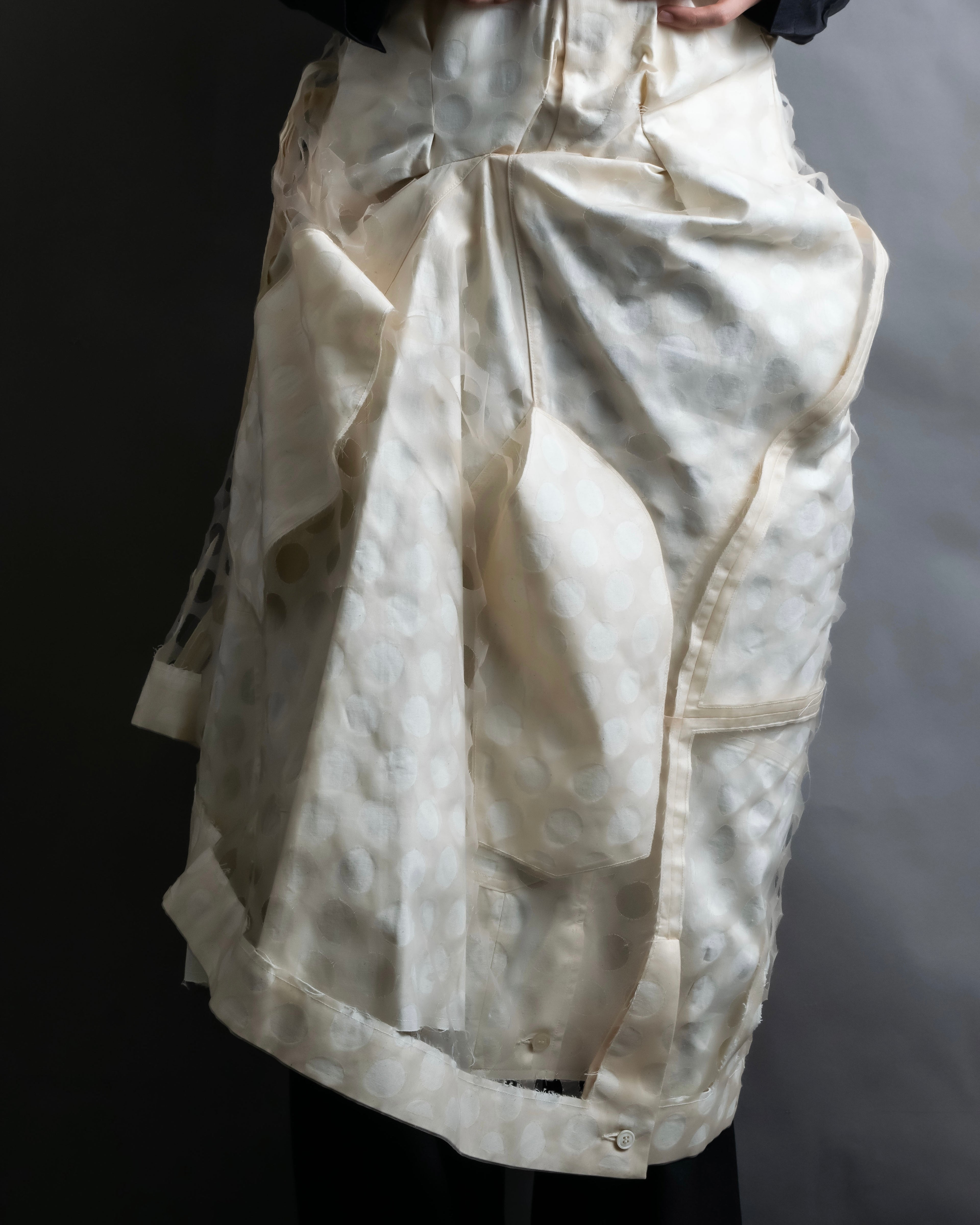 "MAISON MARGIELA" 20SS Polka dot tulle layered skirt