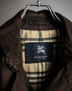 "BURBERRY" Subdued tone military detail mid-length trench coat