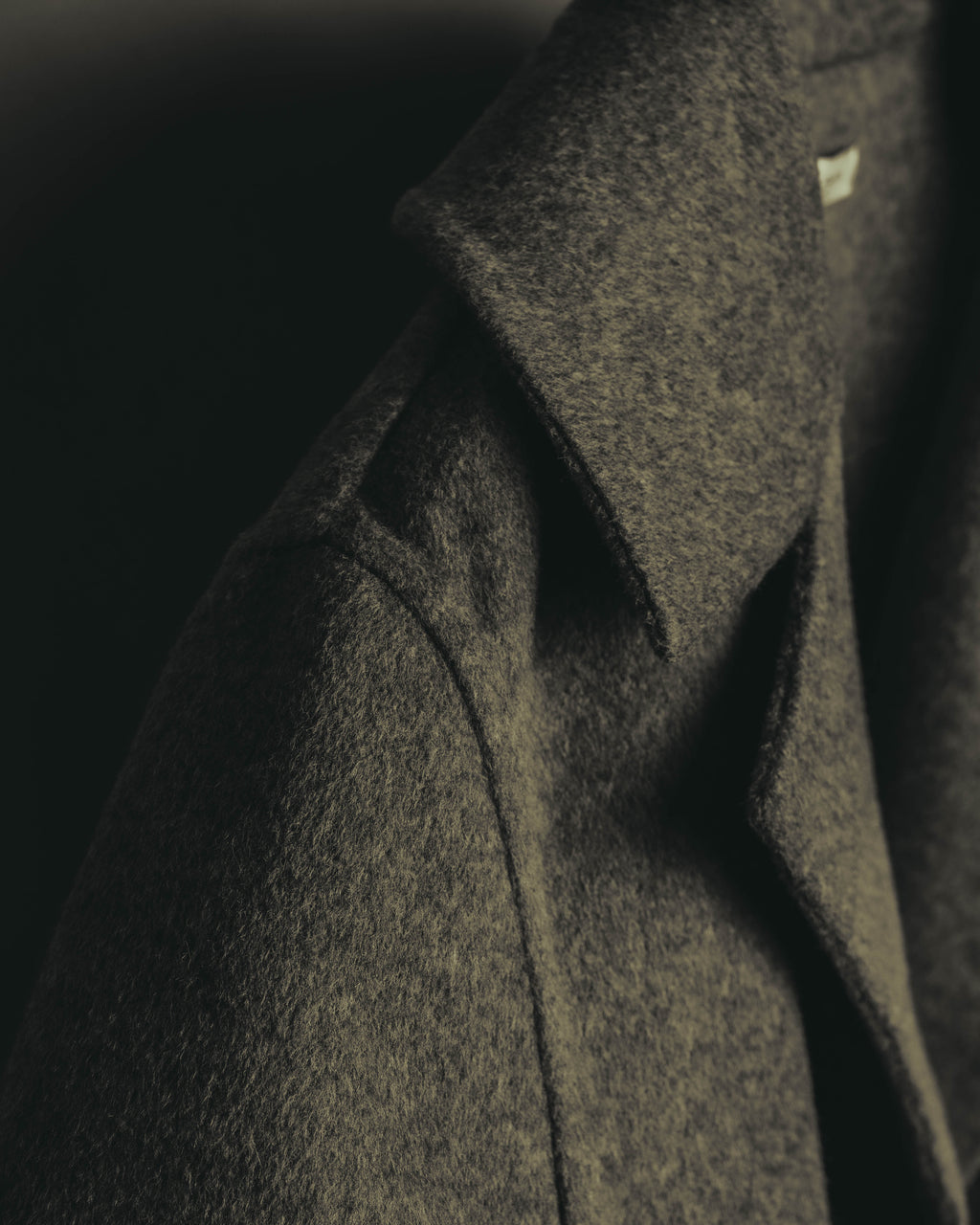 “BALENCIAGA” 00’s-10’s Wool angora wide-lapel coat