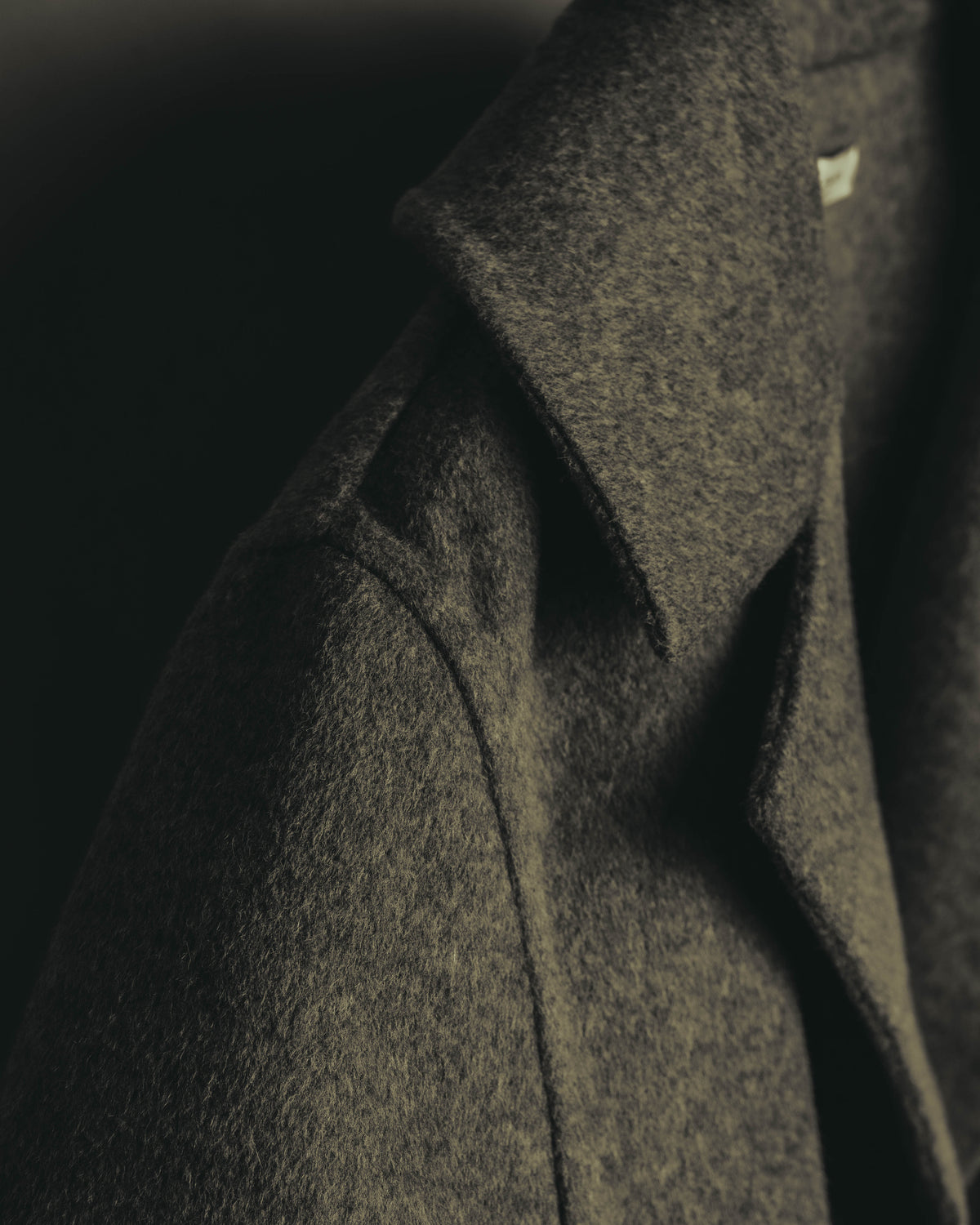 “BALENCIAGA” 00’s-10’s Wool angora wide-lapel coat
