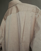 "CELINE" 80's-00's Classic diamond check long sleeve dress shirt