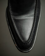 "PRADA" Apron stitch design long nose loafers