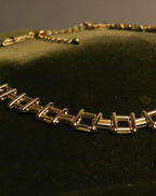 “Vintage“ Geometric link gold tone necklace