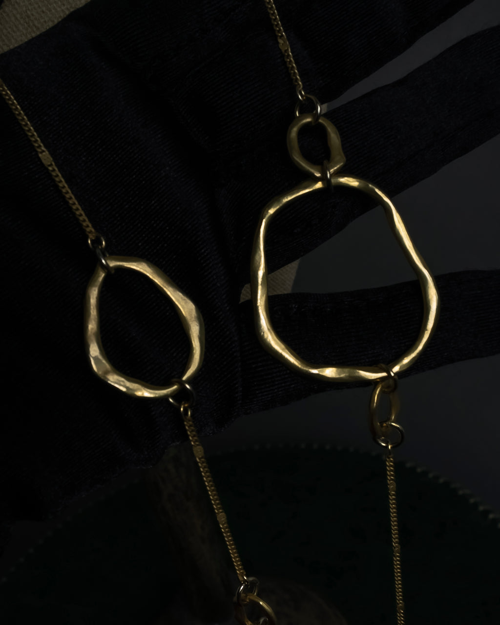 "Vintage organic ring necklace"