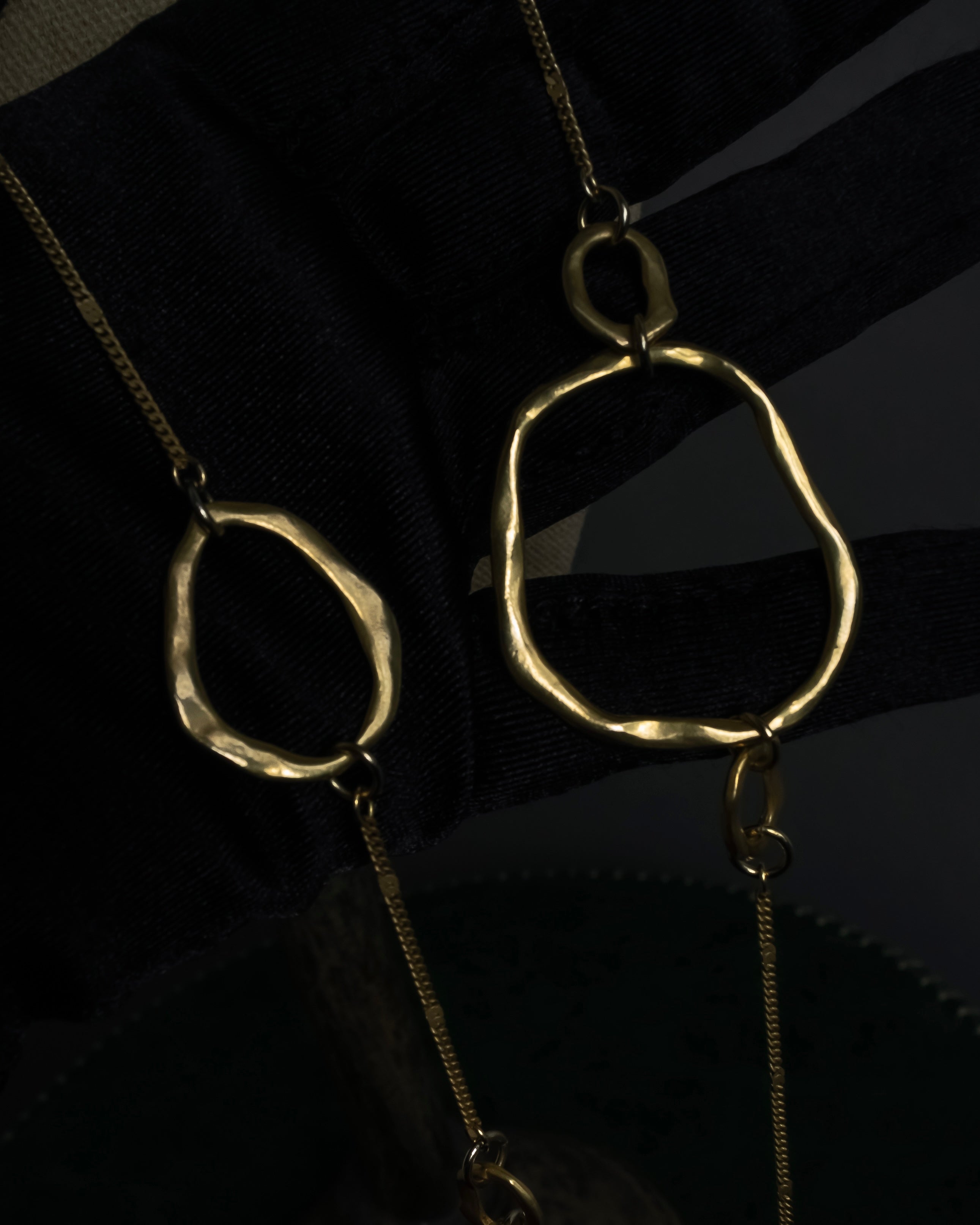 "Vintage organic ring necklace"