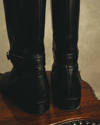 "Yves Saint Laurent" 90's Logo hardware knee-high boots