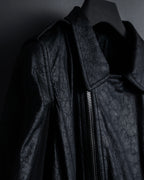 -SPECIAL- "Rick Owens" 15AW Beautiful wrinkles front zip leather jacket