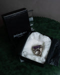 "Yves Saint Laurent Rive Gauche"
Raw amethyst sculpture silver ring