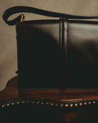 -SPECIAL- "HERMES" 50's Vintage box calf leather shoulder bag