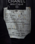 "CHANEL" 90's Gold button design straight line skirt