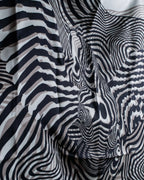 "HERMES" Zebra abstract print Carre 90 silk scarf