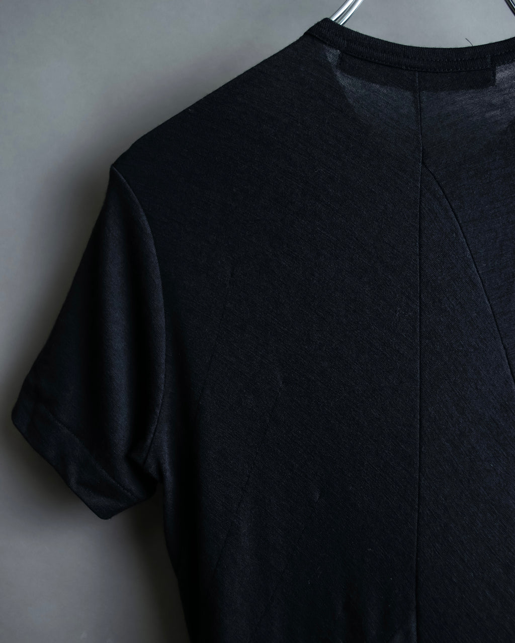 “JUNYA WATANABE” narrow waist  lame designed hem long dress