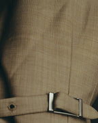 -SPECIAL- "HERMÈS" 90's-00's Wool silk tailored asymmetrical setup suit