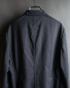 "COMME des GARCONS HOMME PLUS" 14SS modified lapel design striped jacket