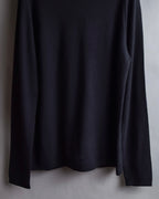 "DIOR" Edith Slimane period double high neck processing knit