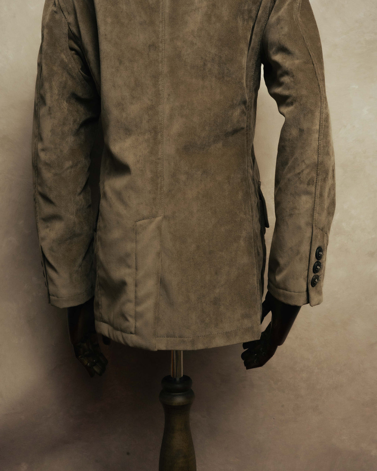 “GIORGIO ARMANI” 90’s-00’s Suede-effect multi-pocket tailored field jacket