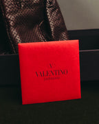 "VALENTINO GARAVANI" 2010's Burgundy perforated leather gloves