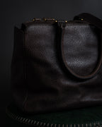 “FENDI” 2010’s Architectural grained leather 3Jours bag