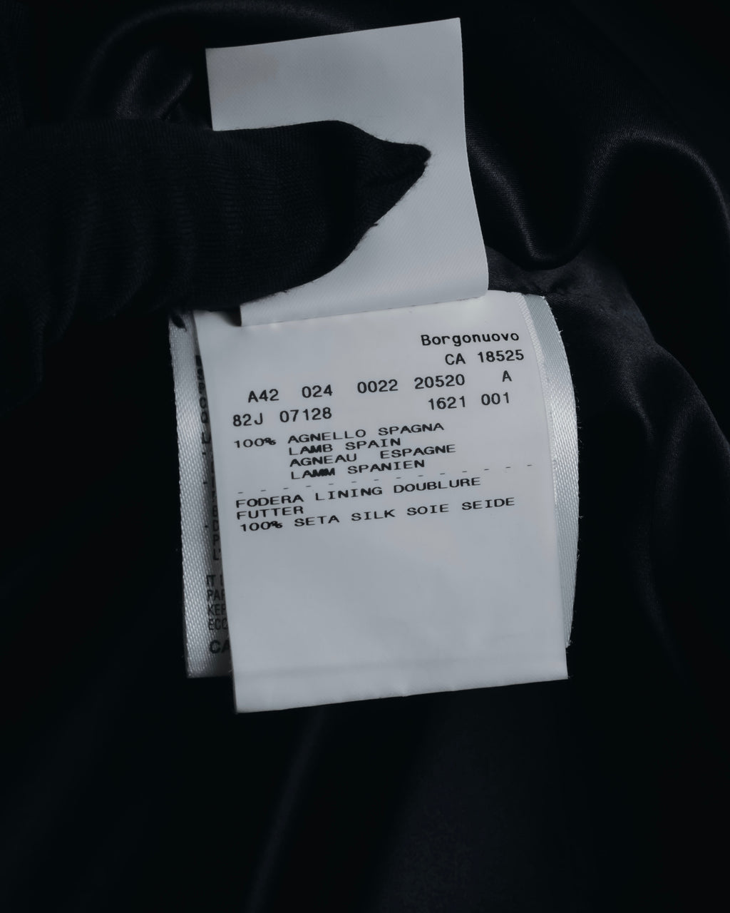 "GIORGIO ARMANI" Large collar draped lamb leather jacket