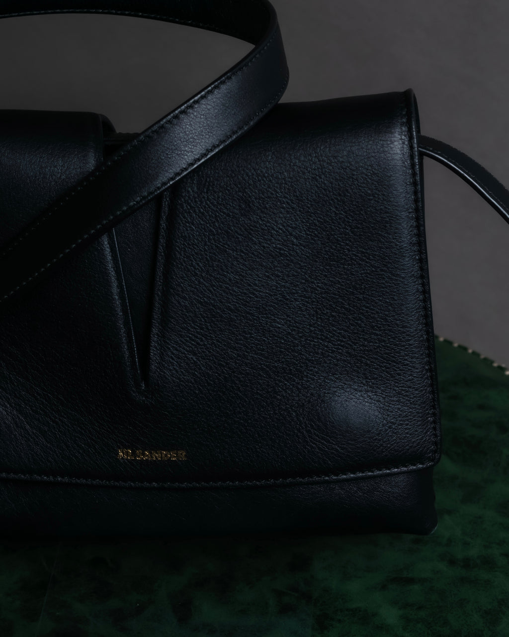 "JIL SANDER" Minimalist design leather shoulder bag