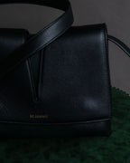 "JIL SANDER" Minimalist design leather shoulder bag