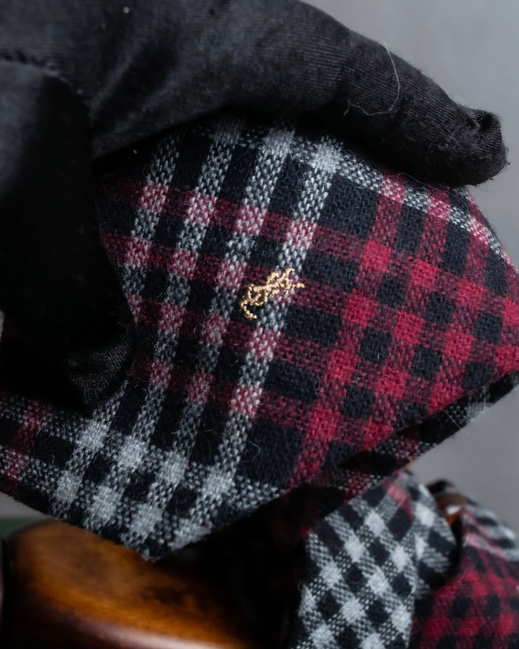 "YVES SAINT LAURENT" Tartan check wool neck tie