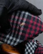 "YVES SAINT LAURENT" Tartan check wool neck tie