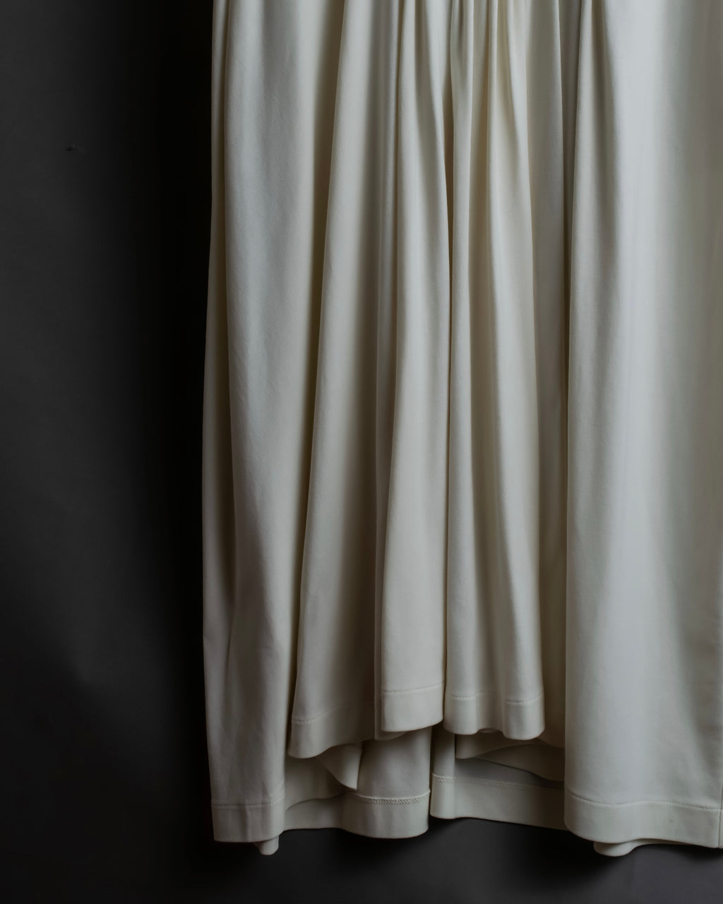 "JIL SANDER" Asymmetrical tuck gather detail long dress