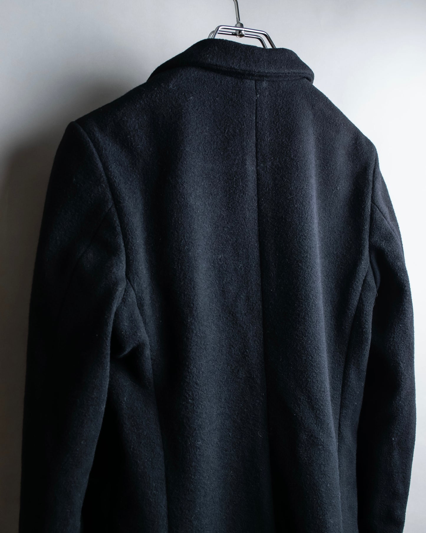 "COMME des GARCONS" Hook design wool blend chesterfield coat