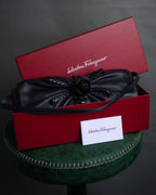 -SPECIAL- “Salvatore Ferragamo” 2010’s Floral leather draped shoulder bag