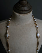 "BALENCIAGA" Leaf motif bijou santoire necklace