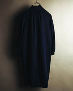 –SPECIAL– "Christian Dior" 80's-90's Sculptural high-neck long dress