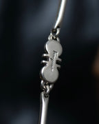 "Salvatore Ferragamo" silver gangini logo chain bracelet