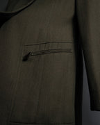 -SPECIAL- "HERMES" 90's Military-inspired zip design tailored jacket