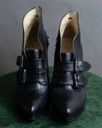 Alexandar McQueen" Studs & belt design heel boots