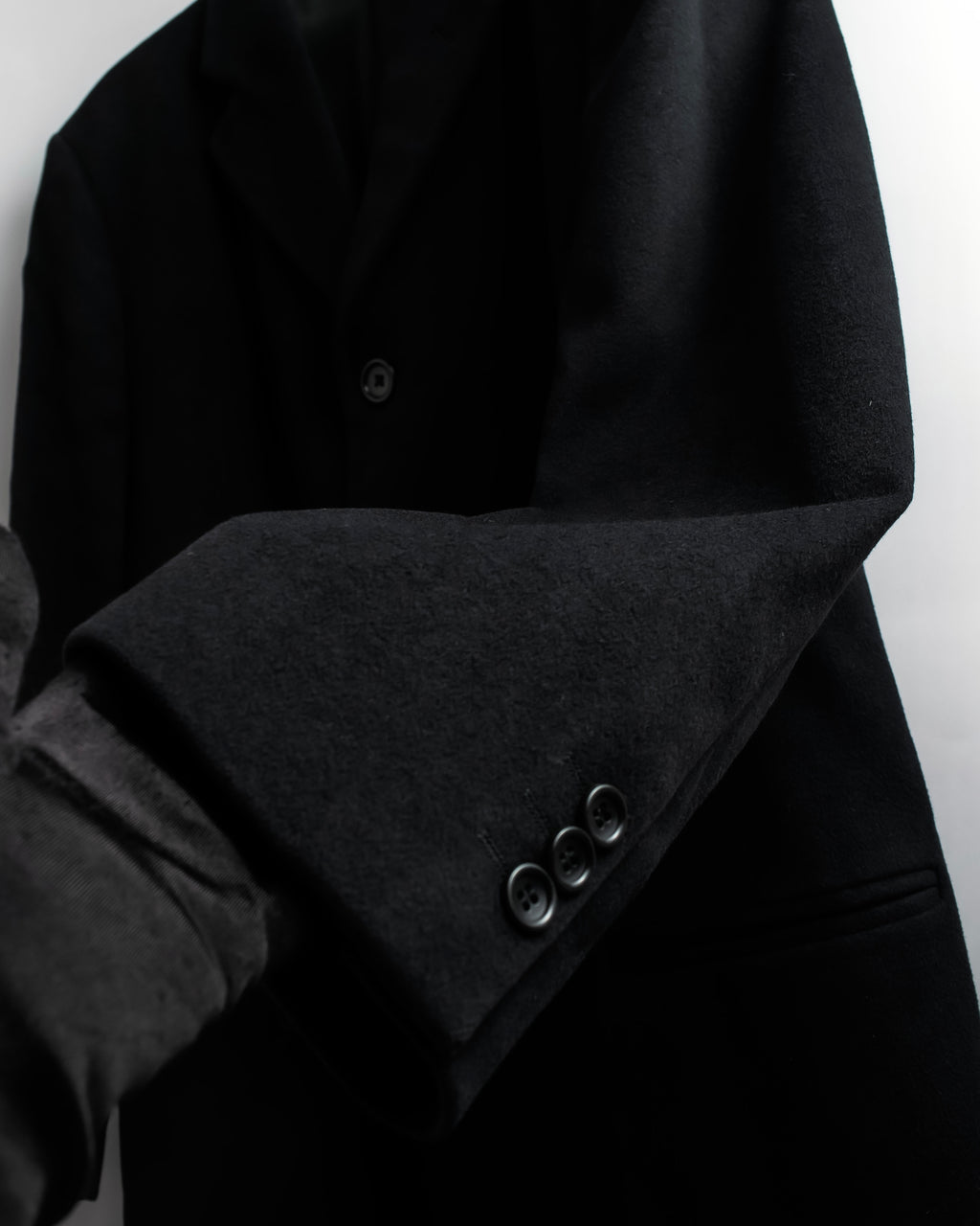 "ARMANI COLLEZIONI" Classic detail cashmere blend long chester coat