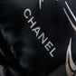 "CHANEL" Flower & cocomark blurred pattern square scarf