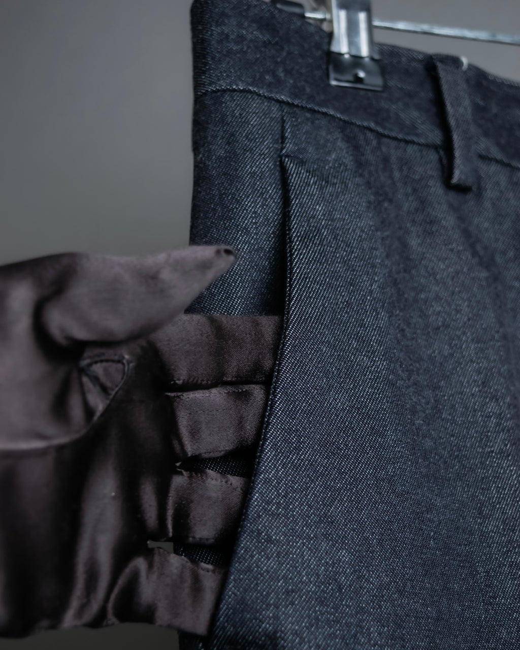 "PRADA" Wool cotton mix navy blue slacks