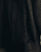 "CHANEL" 04AW Textured wool angora tweed zip jacket