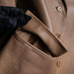 "LOEWE"  Camel brown leather tailored jacket