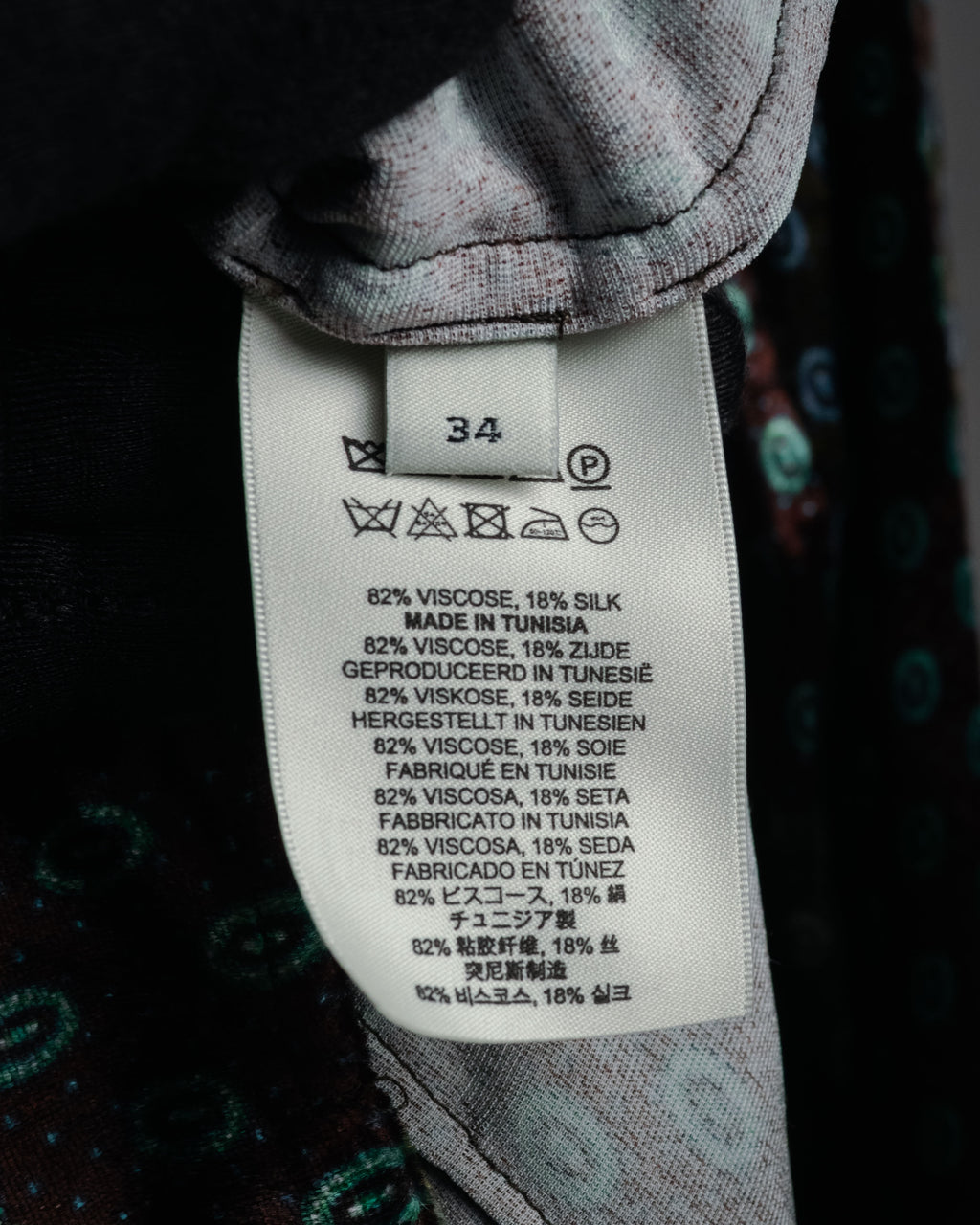 “DRIES VAN NOTEN” 2010’s Circle motif velvet shirt