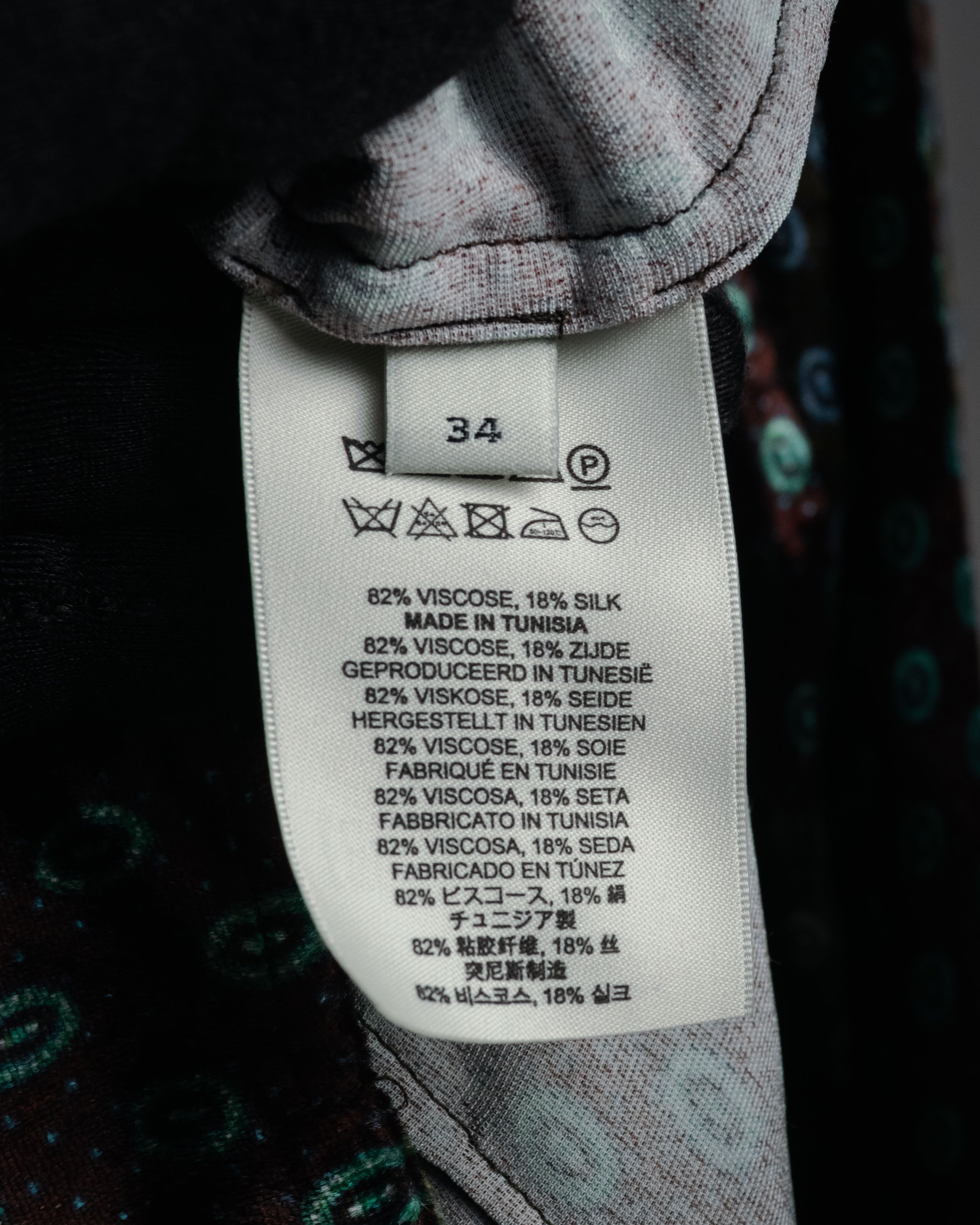 “DRIES VAN NOTEN” 2010’s Circle motif velvet shirt