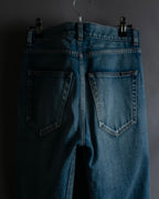"Saint Laurent" Faded straight line denim pants