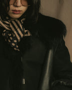 -SPECIAL- "GUCCI" 90's-00's Leather combination fur long coat