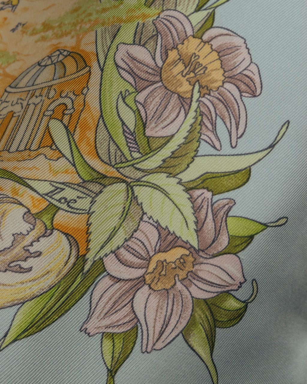 "HERMÈS" 00's Au pays de cocagne silk scarf
