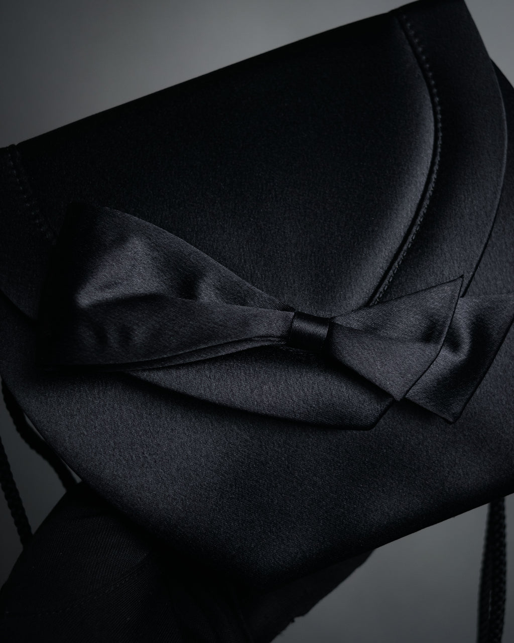 Ysl Ribbon Yves Saint Laurent (イヴ・サンローラン) - イブニングショルダーバッグ - ブラック - ヴィンテージ 80's 90 ...