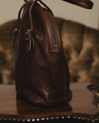 “BALENCIAGA” 80’s rounded dome leather shoulder bag