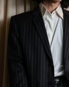 "Dolce & Gabbana" Pinstripe vertical lines emphasized tailored jacket