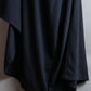 "ANN DEMEULEMEESTER" Cape draping docking design zipper sleeveless dress