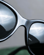 "CHANEL" Rhinestone &amp; Coco mark engraved black lens sunglasses